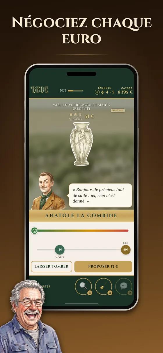 Négociation avec un vendeur au tempérament bien trempé